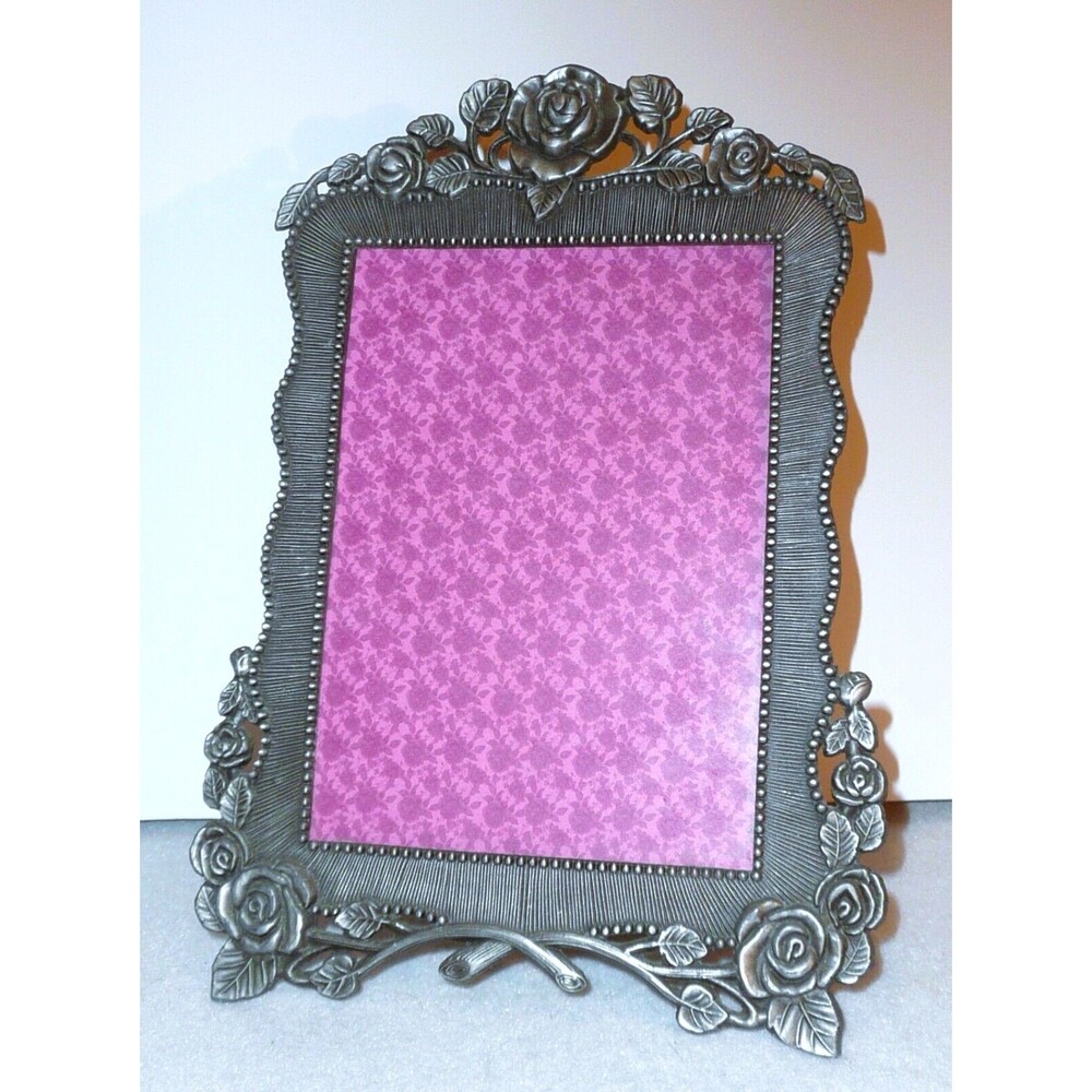 Jennifer Moore Victorian Collec Floral Ornate  Metal 5x7 Inch Picture Frame K103